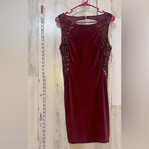 B Darlin Dresses & Skirts - B Darlin Burgundy Sequined Dress Size 13/14